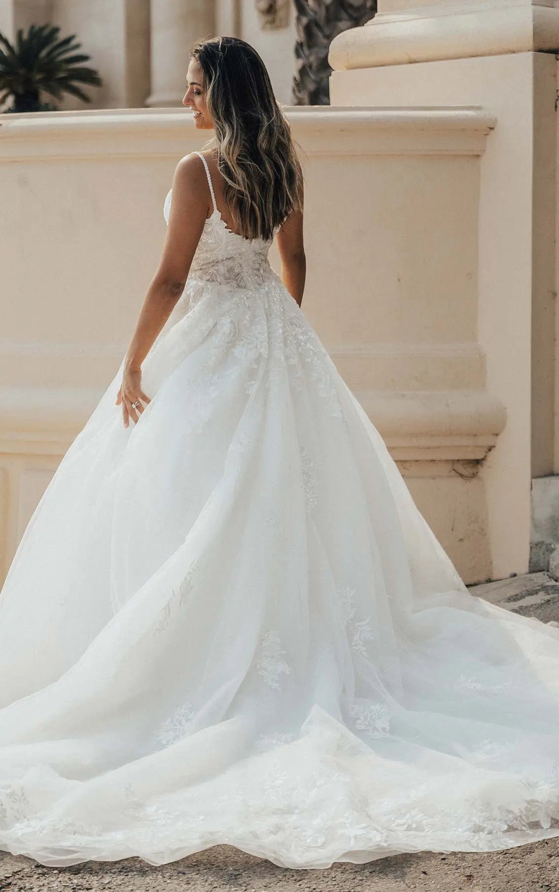 Modern Ballgown Wedding Dress With Square Neckline D3386 Essense of Australia | Philly Bridal