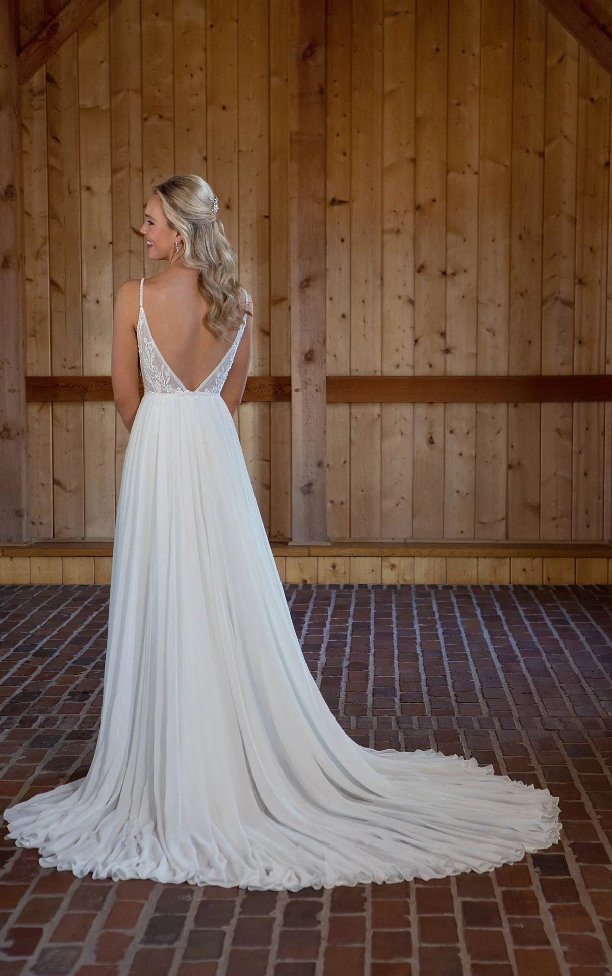 Romantic A-line Wedding Dress With Spaghetti Straps | Philly Bridal